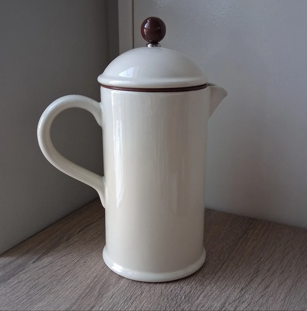 🌷 Crate & Barrel La Chocolatèrie Ceramic / Stoneware Hot Chocolate French Press